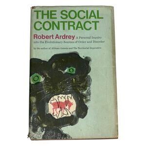 VTG 1970 FIRST EDITION "The Social Contract" Robert Ardrey HC Book Dust Jacket